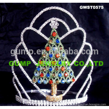 Tiara y corona del árbol de Navidad